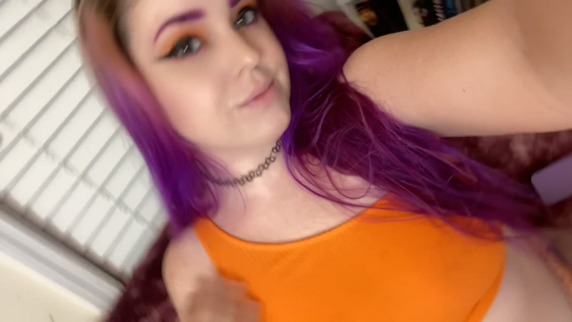 Purple hair porn video with onlyfans model Ashley Phoenix <strong>@action</strong>