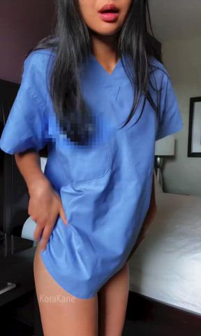Nurse porn video with onlyfans model Kora Kane <strong>@korakanexxx</strong>