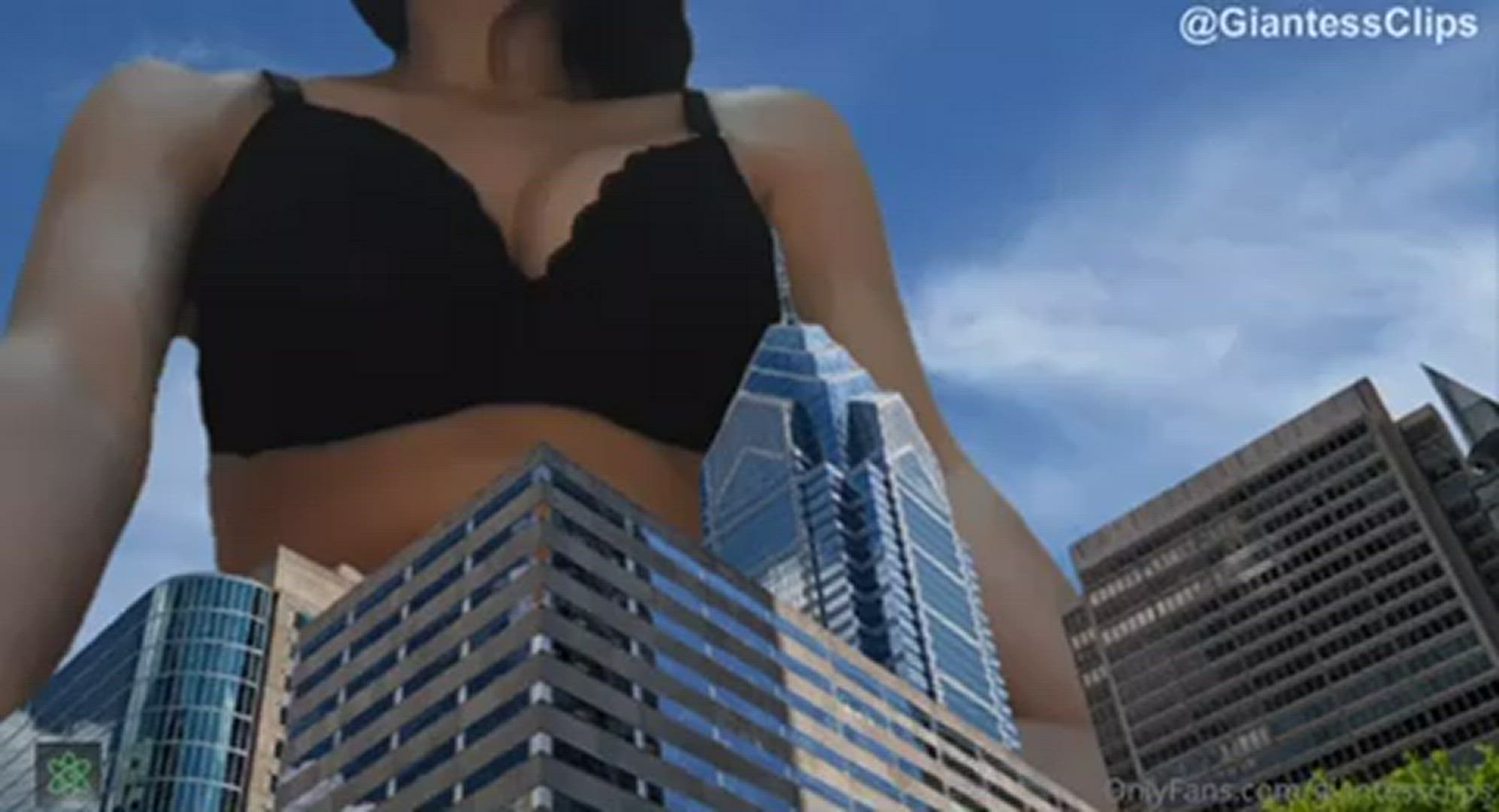Giantess porn video with onlyfans model Larger Than Life Giantess <strong>@giantessclips</strong>