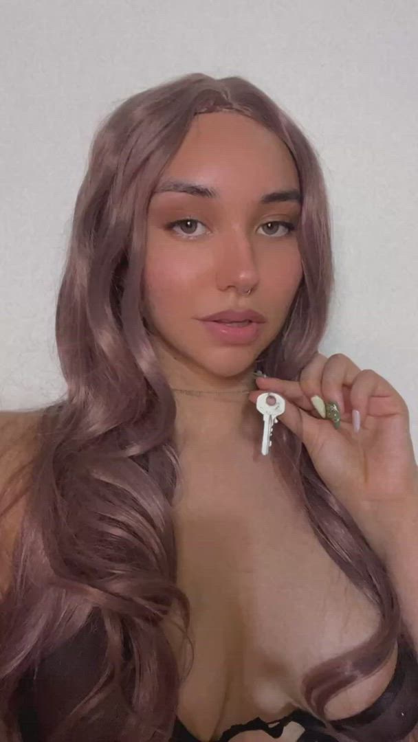 Chastity porn video with onlyfans model ninfaaof <strong>@ninfaa</strong>