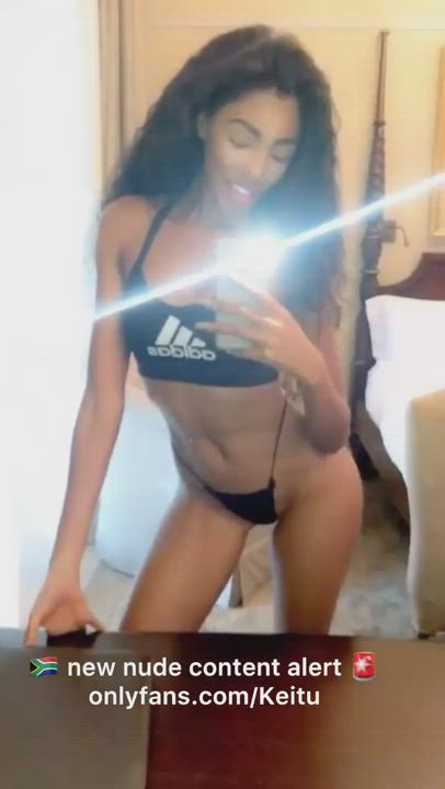 Ebony porn video with onlyfans model onlyfans.com/keitu <strong>@keitu</strong>
