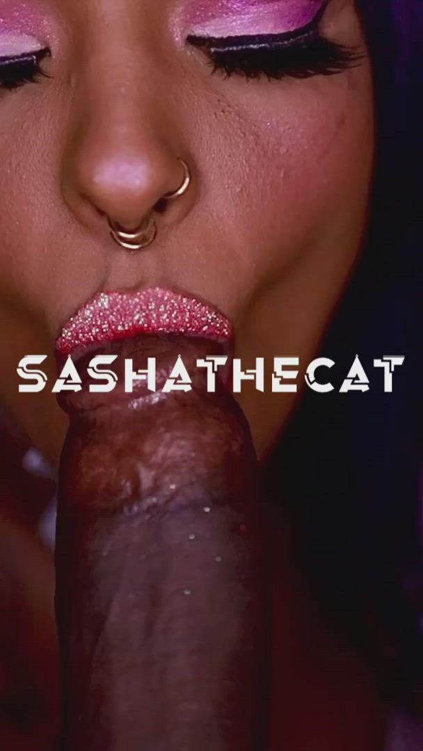 Blowjob porn video with onlyfans model Sasha <strong>@sasha_thecatxox</strong>