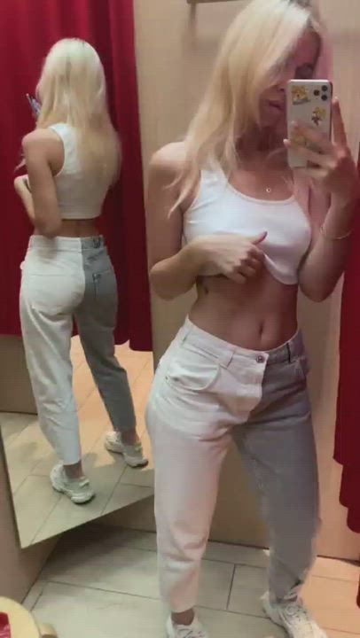 Dressing Room porn video with onlyfans model Smarzh <strong>@nectarinka</strong>