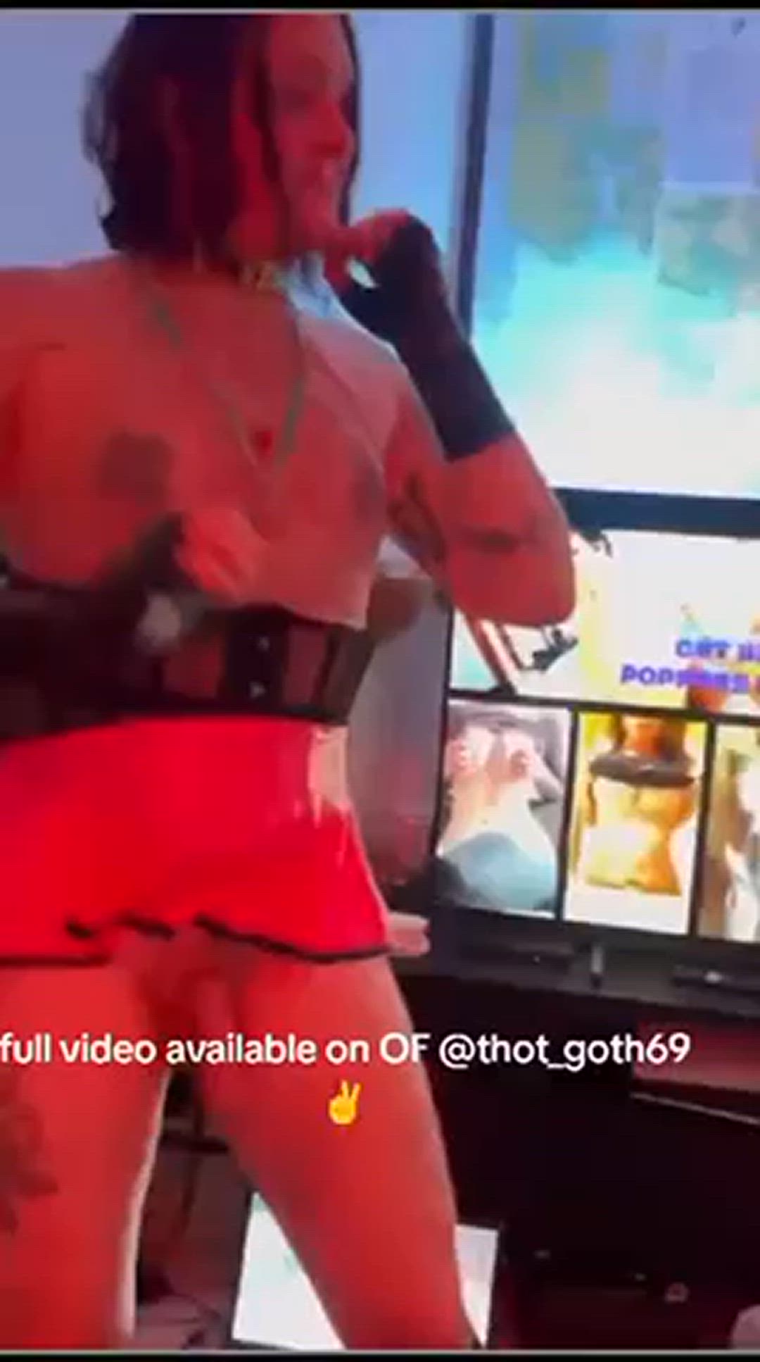 Tits porn video with onlyfans model nekoethot <strong>@thotgoth69</strong>