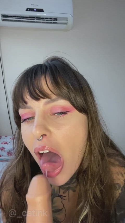 Blowjob porn video with onlyfans model catink <strong>@catinkk</strong>